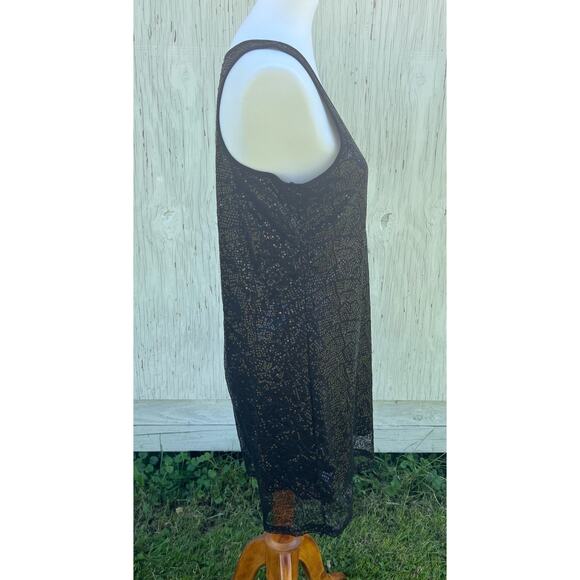 Pink Rose Black Sequin Dress Size Large NWT - Picture 4 of 9